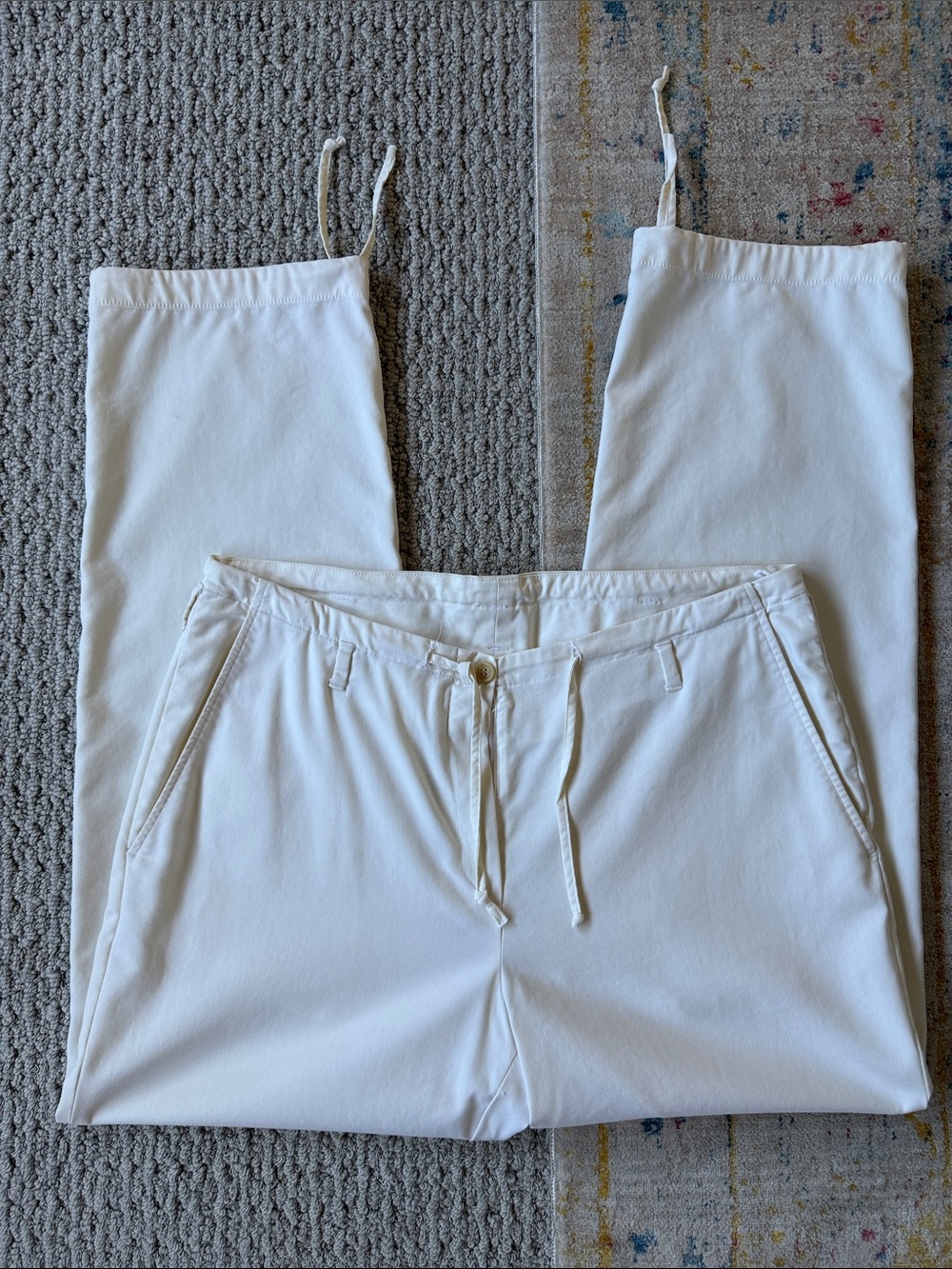 Burberry Women’s White Drawstring Hem Pants